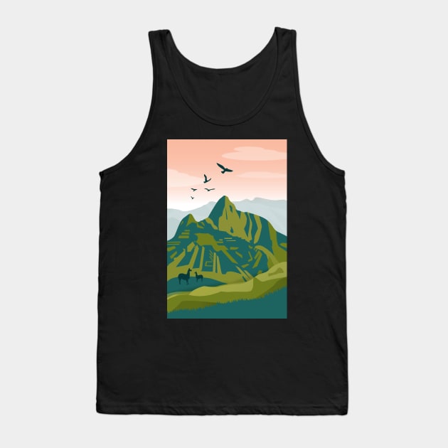 Machu Picchu by Cindy Rose Studio Tank Top by cindyrosestudio